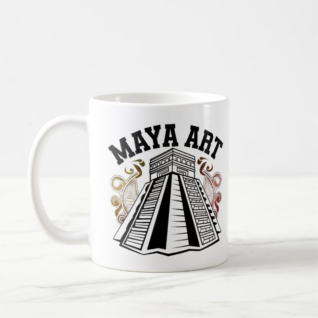 Maya Mönster: tidslös konst Kaffemugg (Vänster)