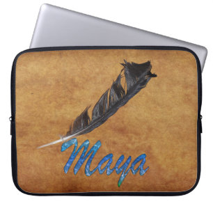 MAYA Native American Feather Laptop sleeve