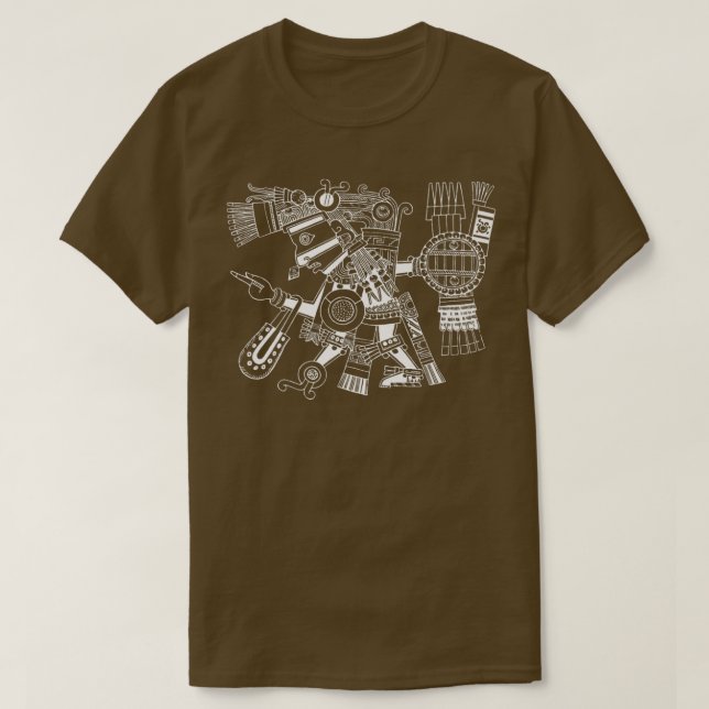 Maya patron deity Tezcatlipoca warrior Aztec India T Shirt (Design framsida)