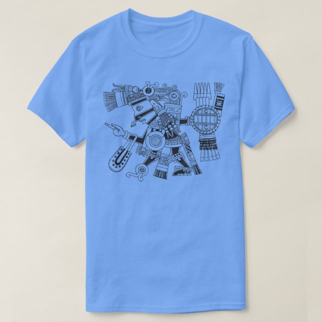 Maya patron gudom Tezcatlipoca krigare Aztec India T Shirt (Design framsida)