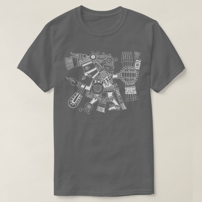 Maya patron gudom Tezcatlipoca krigare Aztec India T Shirt (Design framsida)
