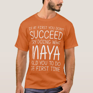 MAYA Present Namn Personlig Födelsedag Rolig Jul T Shirt