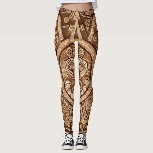 Maya Tribal Pagan: Ornamental Struktur Leggings (Framsida)