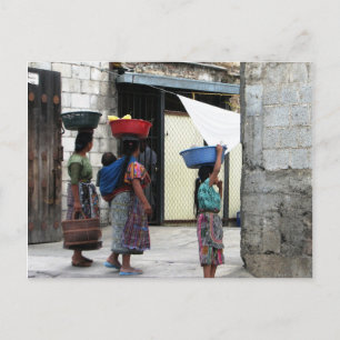 Maya women, Antigua, Guatemala Vykort