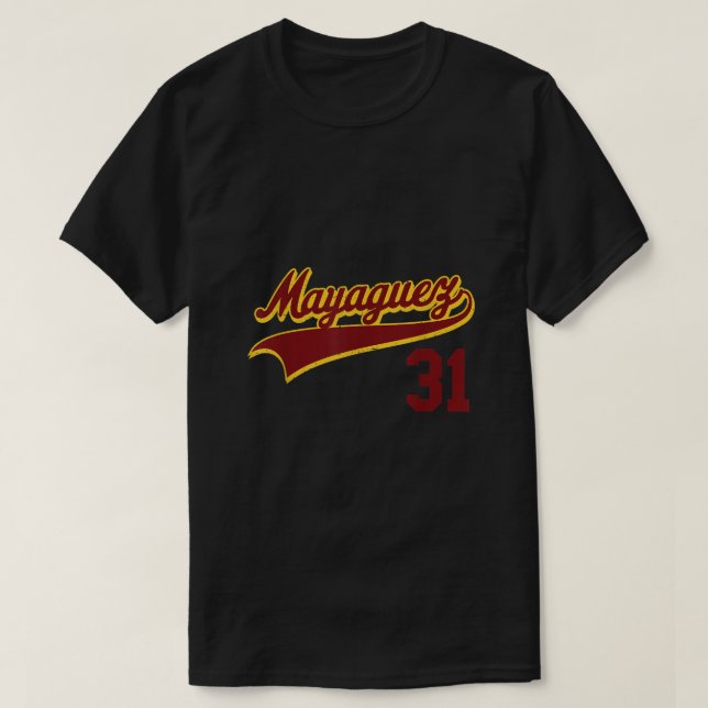 Mayaguez Baseball Camiseta Beisbol Puerto Rico Tee (Design framsida)