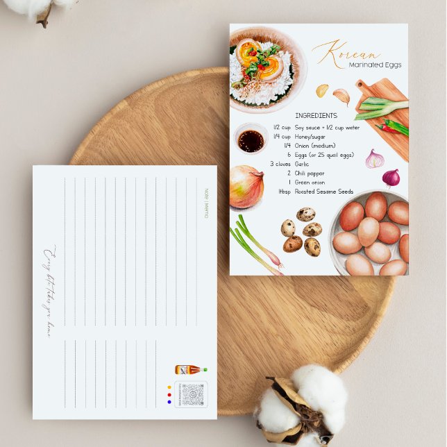 Mayak Eggs - koreanska marinerade äggkläckägg - vy Vykort (Skapare uppladdad)