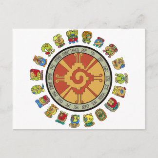 Mayakalenderns design vykort