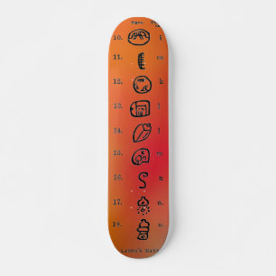 Mayan Alphabet Skateboard Bräda 19,5 Cm