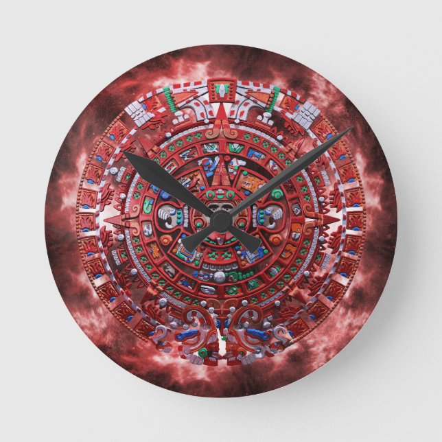 Mayan Armageddon Rund Klocka (Framsida)