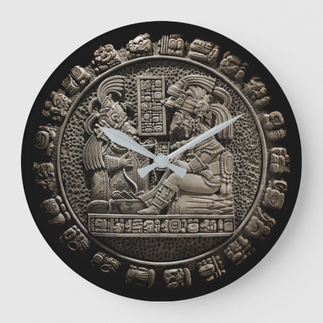 Mayan Art Stor Klocka (Framsida)