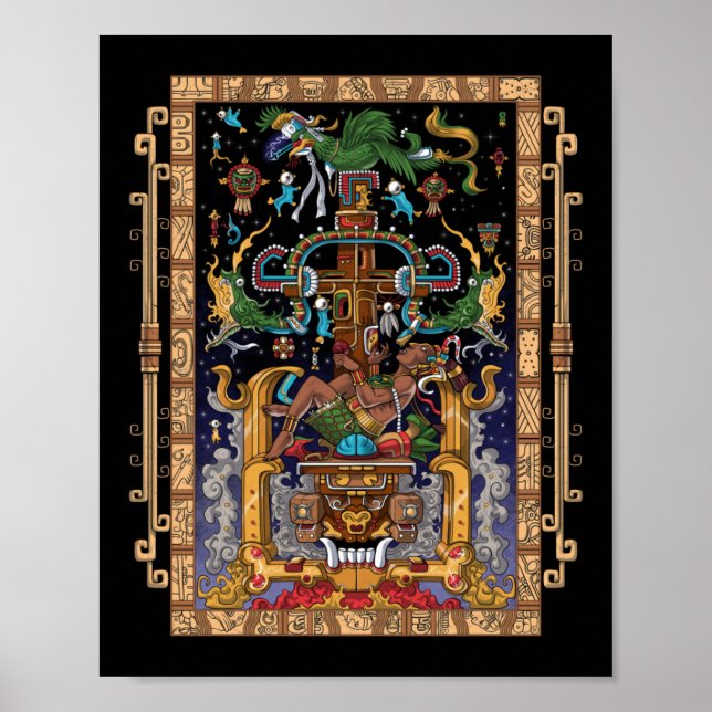 Mayan Astronaut King Pakal Poster (Framsidan)