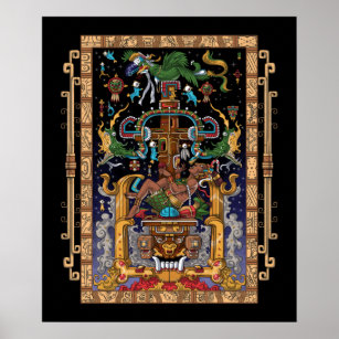 Mayan Astronaut Kung Pakal Poster