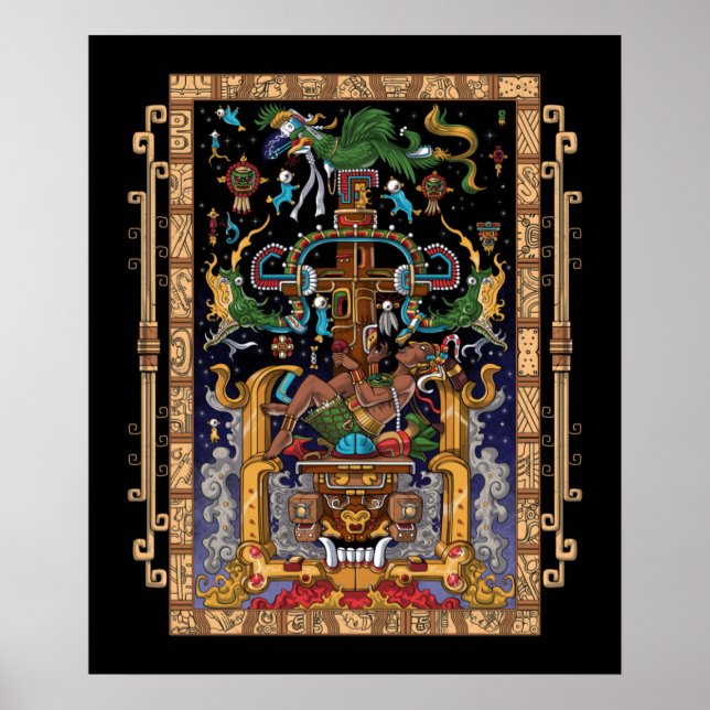 Mayan Astronaut Kung Pakal Poster (Framsidan)