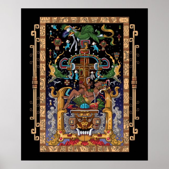 Mayan Astronaut Kung Pakal Poster (Framsidan)