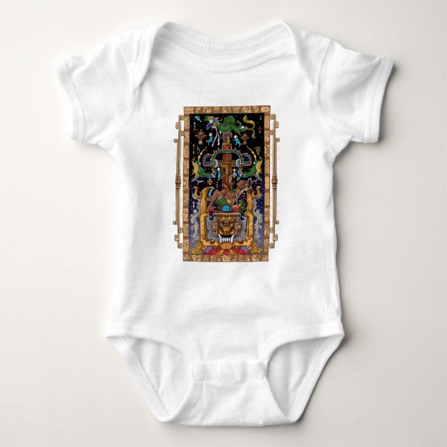 Mayan Astronaut Kung Pakal T Shirt (Framsida)