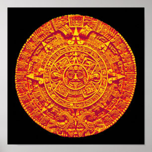 Mayan / Aztec Calendar print Poster