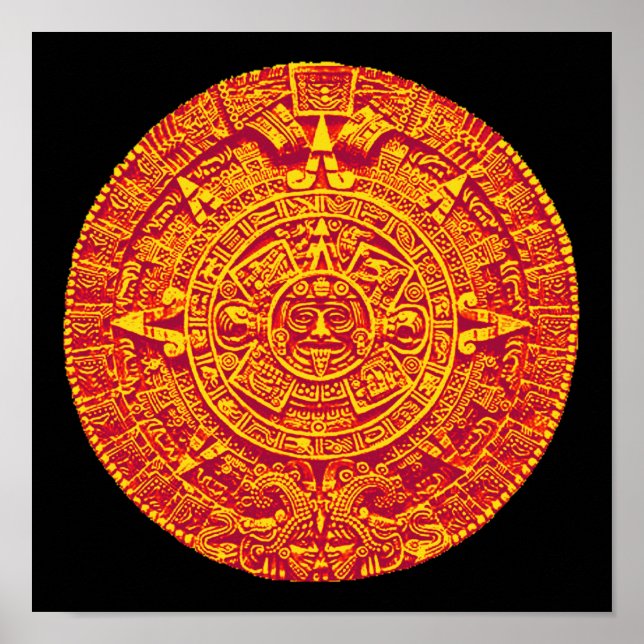 Mayan / Aztec Calendar print Poster (Framsidan)
