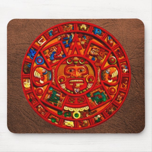 Mayan-Aztec Helig Sol Calendar Art Mousepad Musmatta (Framsidan)