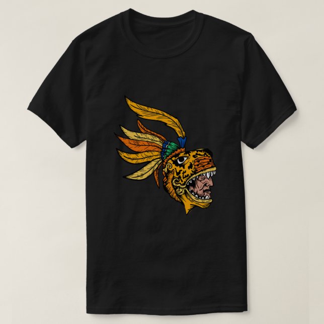 Mayan Aztec Jaguar Warrior Inca Civilizatoin Cultu T Shirt (Design framsida)