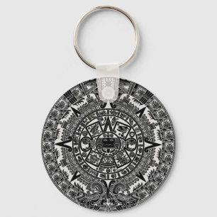 Mayan Aztec kalender (svart) Dec.21, 2012 Nyckelring