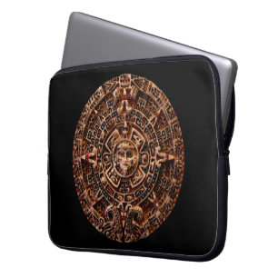 Mayan-Aztec Sol Calendar Old Mexico Laptop sleeve