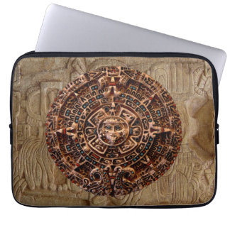 Mayan-Aztec Sol Calendar Old Mexico Laptop sleeve