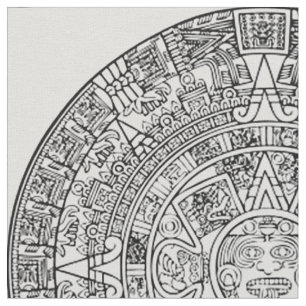 Mayan Aztec solkalender på NÅGON BESTÄLLNINGS- Tyg