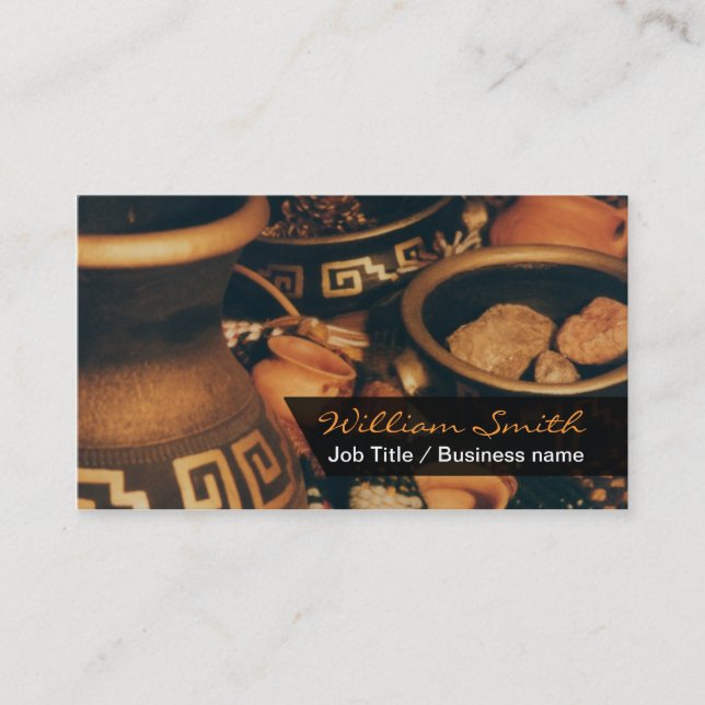 Mayan/Aztec Style Business card Visitkort (Framsida)