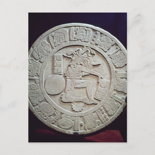 Mayan boll, domstolsmarkör, från Chinkultic Vykort (Framsida)