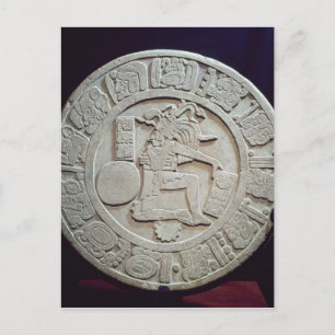 Mayan boll, domstolsmarkör, från Chinkultic Vykort