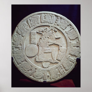 Mayan bolldomstolmarkör, från Chinkultic Poster