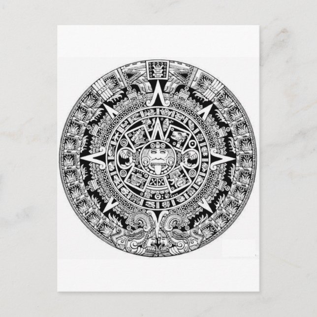 Mayan Calander Vykort (Framsida)