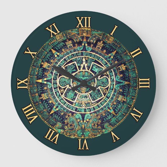Mayan Calendar Clock Stor Klocka (Framsida)