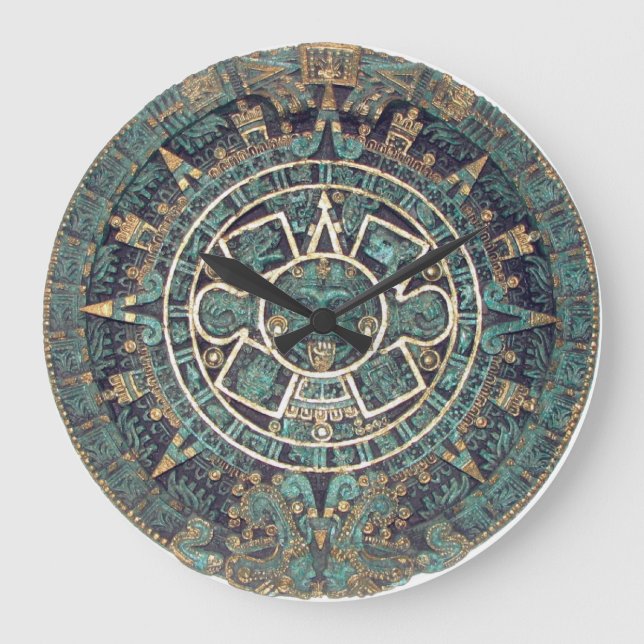 Mayan Calendar Clock Stor Klocka (Framsida)