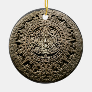 Mayan Calendar Julgransprydnad Keramik