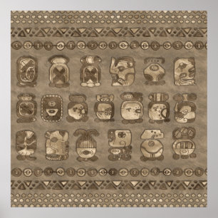 Mayan Calendar Month-tecken Poster