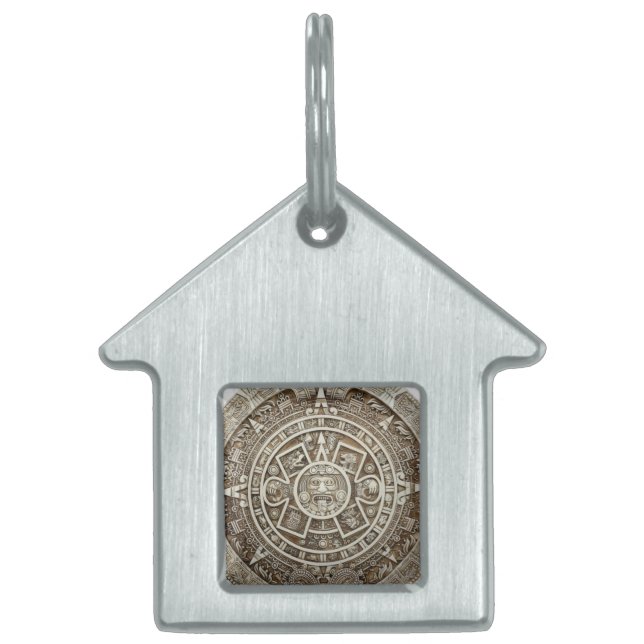 Mayan Calendar Pet ID tag ID-bricka Husdjur (Framsidan)