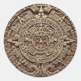 Mayan Calendar Sticker Runt Klistermärke