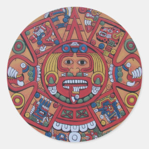 Mayan Calendar Stickers Runt Klistermärke
