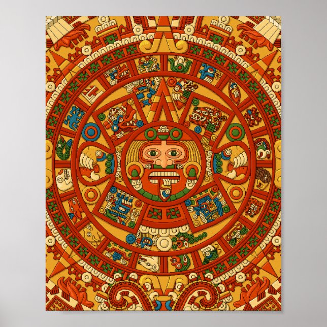 "Mayan Calendar Stone" Poster (Framsidan)