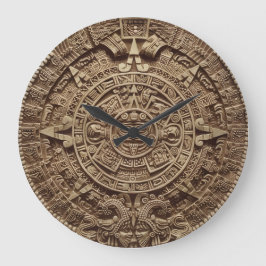 Mayan Calendar Wall Clock Stor Klocka