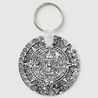 Mayan Calendar White Nyckelring