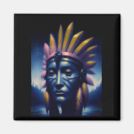 Mayan Chieftain med Backe i bakgrunden Magnet