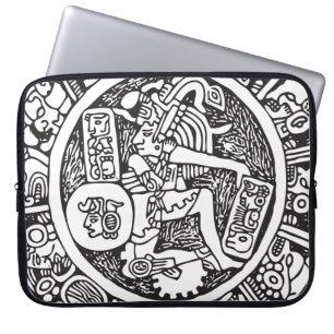 Mayan cirkla, den mexicanska hieroglyphen (Maya) Laptop Sleeve