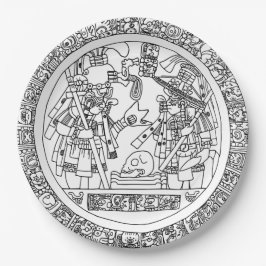 Mayan cirkla papper pläterar
