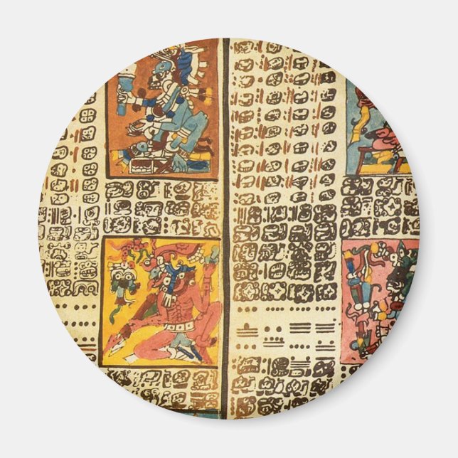Mayan Dresden Codex Excerpts Magnet (Framsidan)