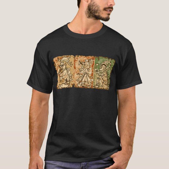 Mayan Dresden codex Tee Shirt (Framsida)