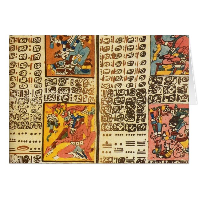 Mayan Dresden Codexutdrag Hälsningskort (Framsidan Horizontal)