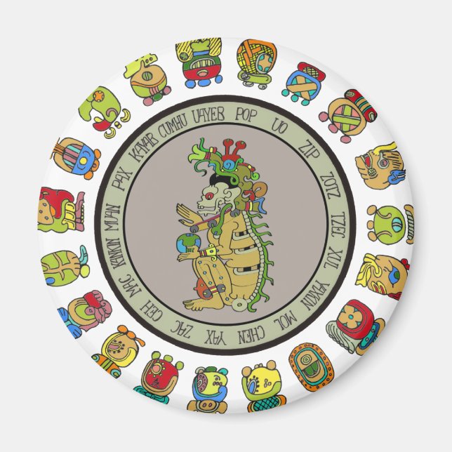 Mayan-endar Dödsgud Magnet (Framsidan)