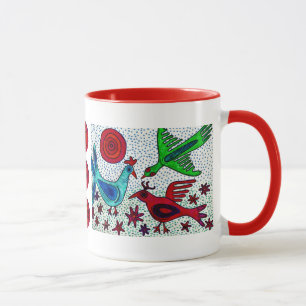 Mayan fågelkaffemugg mugg